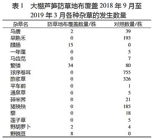 防草布在芦笋田抑草效果怎么样？